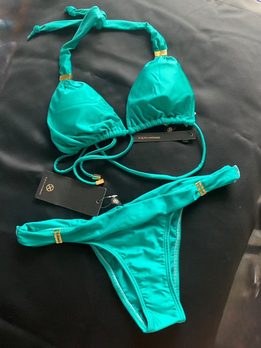 ViX Paula Hermanny Turquoise Bikini Set — New with Tags M - Picture 7 of 9